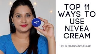 11 Surprising Uses of Nivea Cream  How to Use Nivea Cream in Hindi  Monica Sumant [upl. by Cullan]