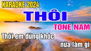 Thôi Karaoke Tone Nam Nhạc Sống gia huy beat [upl. by Anivram]