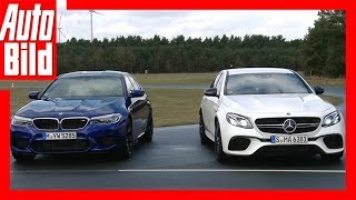 MercedesAMG E 63 S vs BMW M5 2018 VergleichTestReview [upl. by Tjader]