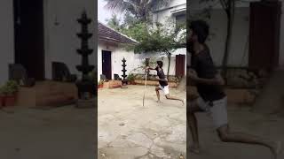 practice 🗡️ urumi ⚔️ sword fight 🗡️ kalari kalaripayattu practice fight urumi [upl. by Haelahk871]