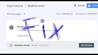 Redirect Error Fix in Blogger Site Page indexing Google search console [upl. by Aicilef]