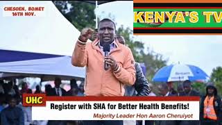 Majority Leader Aron Cheruiyot  Kiptoyot at Chesoen Bomet county [upl. by Jenna794]