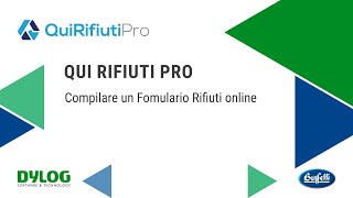 Qui Rifiuti Pro  Come compilare un formulario rifiuti online [upl. by Nnylekoorb936]