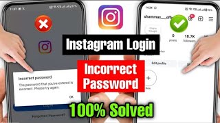 instagram password incorrect problem  how to fix incorrect password on instagram  instagram login [upl. by Halladba630]