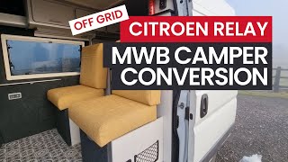 VAN TOUR Citroen Relay MWB Off Grid Camper Conversion [upl. by Cynthy]