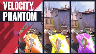 Velocity Phantom Skin Showcase  Valorant Battle Pass Skins Velocity Skins [upl. by Lladnarc]