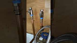 Installing shut off valves for kitchen sink plumbing plumbingrepairs plumbingvideos [upl. by Rudich]