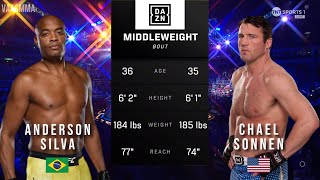 ANDERSON SILVA VS CHAELSONNEN FULL FIGHT SPATEN FIGHT NIGHT [upl. by Rourke]