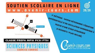 Etude dynamique de loscillateur harmonique  MPSI  PCSI  PTSI [upl. by Minica]