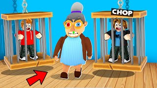 ROBLOX CHOP AND FROSTY ESCAPE SCARY GRANDMA OBBY [upl. by Naehgem]