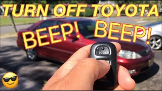 How to TURN OFF TOYOTA Lock BEEPS  Turning Off the Beep sounds when Locking or Unlocking a Toyota [upl. by Demetra726]