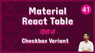 Material React Table 2  Checkbox Filter Variant हिंदी में  41 [upl. by Tolecnal]