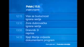 Federalna TV  Pregled programa 1582014 FTV  HD [upl. by Syverson517]