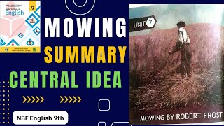 Summary and Central Idea of MowingNBF Eng 9th new book 2024 Unit 7 PDF Notes link in description [upl. by Elorak]