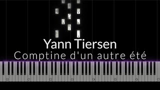 Yann Tiersen  Comptine dun autre été Piano Tutorial [upl. by Tansy]