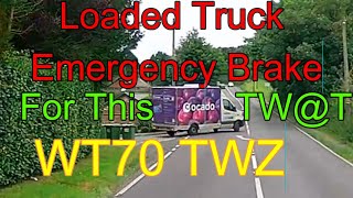 OCADO Van WR70 TWZ Pulls Out In Front Of Loaded Truck On A536 Gawsworth Cheshire Near Miss Close C [upl. by Nrek815]