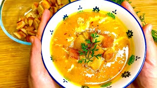 Fall Soup Recipe w Japanese Sweet Potato Squash Pumpkin amp Chicken Broth [upl. by Adai]