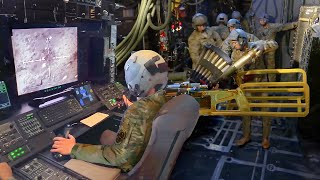 US Combat Crew Demolish Ground Targets From Feared AC130 in the Air [upl. by Nosliw]