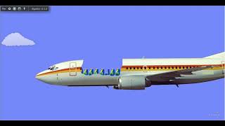 Aloha Airlines Flight 243 Landing Animation [upl. by Bardo932]