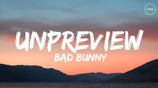 Bad bunny  UN PREVIEW LetraLyrics Sped up [upl. by Llerod]