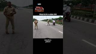 Kawasaki Ninja zx10r vs ktm Duke 390 drag race challenge shorts zx10r viral [upl. by Ilyse]