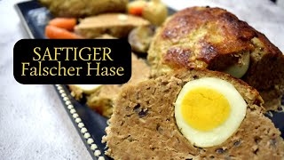 Saftiger Hackbraten mit Ei  Omas Falscher Hase Rezept [upl. by Eicarg]