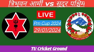 Tribhuvan Army Club Vs Sudur Paschim Live Match  Pm Mens Cup 2024 Ball By Ball Commentary Nepali [upl. by Ynahirb121]