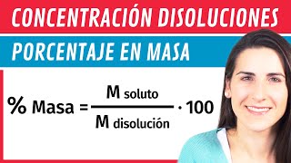 CONCENTRACIÓN Porcentaje EN MASA masa Ejercicio 1  6 miniejercicios variados [upl. by Nanreit]