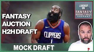 NBA Fantasy Basketball 12 Team Auction Mock Draft  Categories [upl. by Ahsinet]