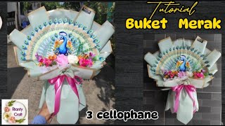 PEACOCK BOUQUET  Buket Viral 2024  Tutorial Buket Merak  How to make money peacock bouquet [upl. by Flss]