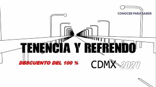 Pago de tenencia y refrendo en la CDMX 2024 descuento del 100 en tenencia [upl. by Burlie937]