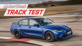 The 2022 BMW M3 Competition xDrive is a Supercar in Sedan Clothing  MotorWeek Track Test [upl. by Lindblad]