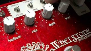 BLACKOUT EFFECTORS WHETSTONE ANALOG PHASER DEMO [upl. by Llennhoj412]