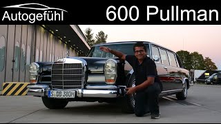 Mercedes 600 Pullman V8 REVIEW  The ultimate German stretch Limo W100 1980  Autogefühl [upl. by Hajidahk]