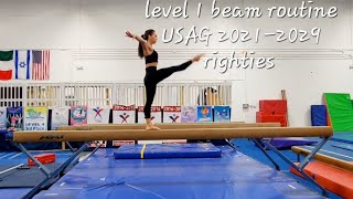 Level 1 Beam Routine USAG 20212029 righties [upl. by Oliy]