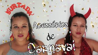 Diy tiaras e brincos de carnaval Surtadadiabinha [upl. by Haland258]