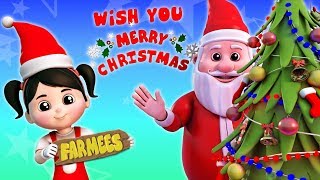 We Wish You A Merry Christmas  Christmas Carols  Xmas Music  Christmas Songs with Farmees [upl. by Meeharb884]