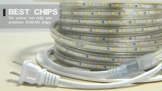 Shine Decor waterproof IP65 110V Led strip light check out [upl. by Nawat944]