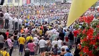 Biberacher Schützenfest 2015 Schützenlied Marktplatz Antrommeln [upl. by Satsoc407]