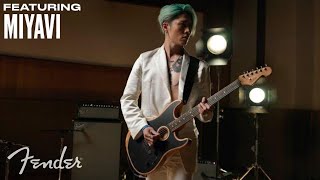 Miyavi  American Acoustasonic Stratocaster  Fender [upl. by Ateloj]