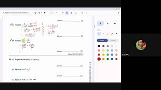 Algebraic Expressions and Manipulation Paper 1  Past Paper Questions 4024  part 1 [upl. by Swan407]