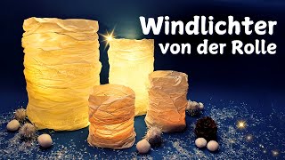 Leuchtende Windlichter aus Butterbrotpapier  einfach und schnell selbst gemacht [upl. by Edyaw]