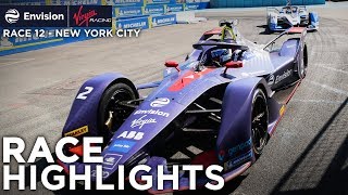 Formula E New York City EPrix Race 1 Highlights Envision Virgin Racing [upl. by Gatian822]