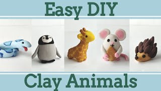 Easy Clay Animals for Beginners 3  5 in 1 Polymer Clay Tutorial [upl. by Nnylkoorb]