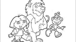 Dora the Explorer Coloring Book  Full Game 2014 [upl. by Dlareg301]