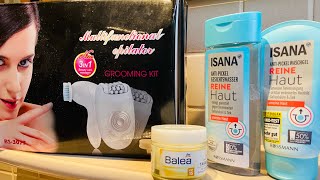 How I take care of my acne face using Isana  Balea  electric face brush skincare Isana balea [upl. by Litman]