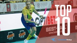 TOP 10 FLOORBALL PLAYERS IN THE WORLD 2016 [upl. by Nidak]