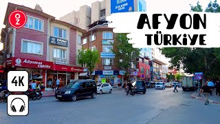 AFYON  Türkiye 🇹🇷 4K Walking Tour  City Center Yeşilyol Merkez [upl. by Eidnarb723]