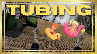 Tubing  In a HUGE RUBBER RING on Brentwood Essex Dry Ski Slope Tubing [upl. by Ledif]