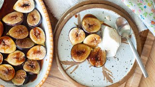 Roasted Figs with Balsamic Honey Glaze Sauce Recipe  Eat Simple Food com [upl. by Eyahc]